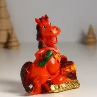 Копилка "Лошадь с сундуком монет" 12,5х11х7,5 см, коричневый