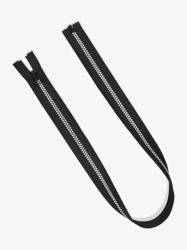 Молния &laquo;Трактор&raquo;, №5, разъёмная, замок автомат, 70 см, чёрная, белая, красная