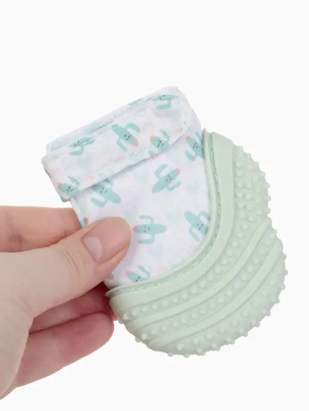 Прорезыватель на ручку для зубов &laquo;Кактусы&raquo;, светло-зеленый