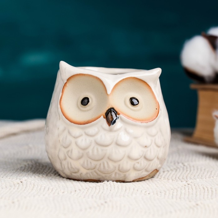 Горшок Горшок "Совушка" МИКС, 7х9см, 0,15л, d-4,5 см