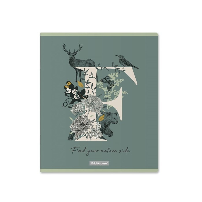 Тетрадь 48 листов в клетку, ErichKrause Natural Life, обложка мелованный картон, матовая ламинация, блок офсет 100% белизна, МИКС (1 вид в спайке) Тетрадь 48 листов в клетку, ErichKrause Natural Life, обложка мелованный картон, матовая ламинация, блок офсет 100% белизна, МИКС (1 вид в спайке)