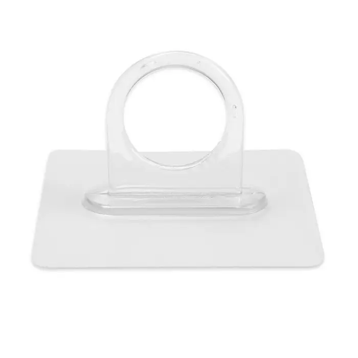 Держатель с клейкой поверхностью ТУНДРА, d=25 мм, 68×68 мм, прозрачный