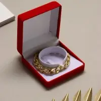 Футляр бархатный под браслет &laquo;Классический&raquo; 9&times;9&times;4 см, красный, d=5.4 см