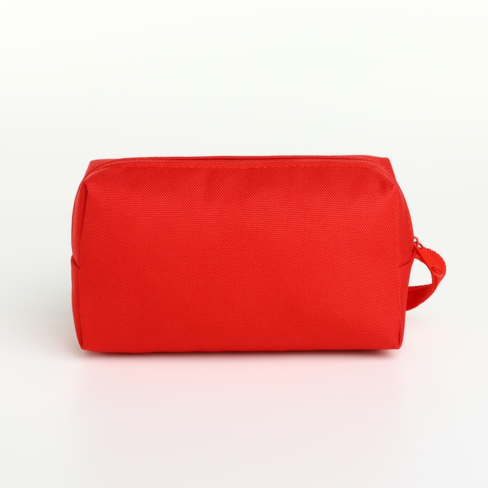 Косметичка на молнии, цвет красный