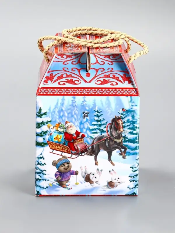 Подарочная новогодняя коробка &laquo;Золотая рыбка&raquo;, для сладких подарков, 18&times;18&times;14 см