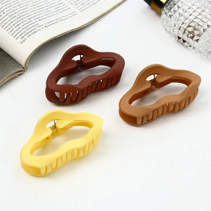 Крабик для волос «Леона», овал геометрия матовый, 8.5 см, МИКС Крабик для волос «Леона», овал геометрия матовый, 8.5 см, МИКС