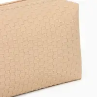 Косметичка универсальная, искусственная кожа, на молнии, бежевая