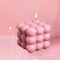 Свеча "Шарики 3 слоя" 6х6х6 см, соевый воск МИКС Свеча "Шарики 3 слоя" 6х6х6 см, соевый воск МИКС