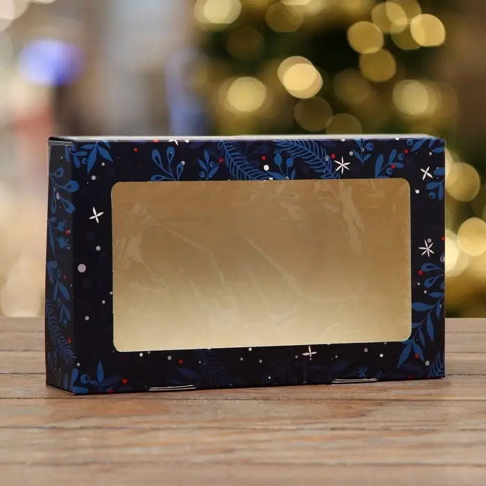 Коробка складная «Олени», 20×12×4 см с окном Коробка складная «Олени», 20×12×4 см с окном