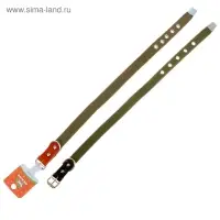 Ошейник брезентовый однослойный, 50&times;2 см, ОШ 25-35 см, хаки