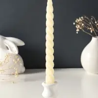 Набор свечей витых, 2.3&times;24.5 см, 5 ч, 50 г, 4 шт., слоновая кость, в подарочной коробке