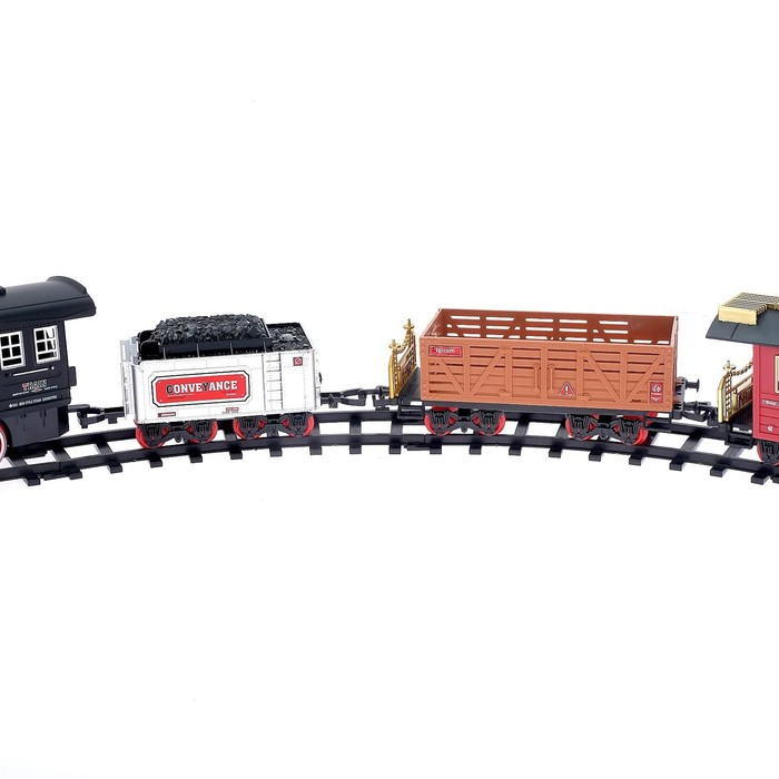 Железная дорога «Классика», радиоуправление, свет и звук, с дымом, работает от аккумулятора Железная дорога «Классика», радиоуправление, свет и звук, с дымом, работает от аккумулятора