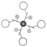 Люстра с ПДУ 2300/9BK LED 190Вт 3000-6000К черный 85х85х9 см BayerLux