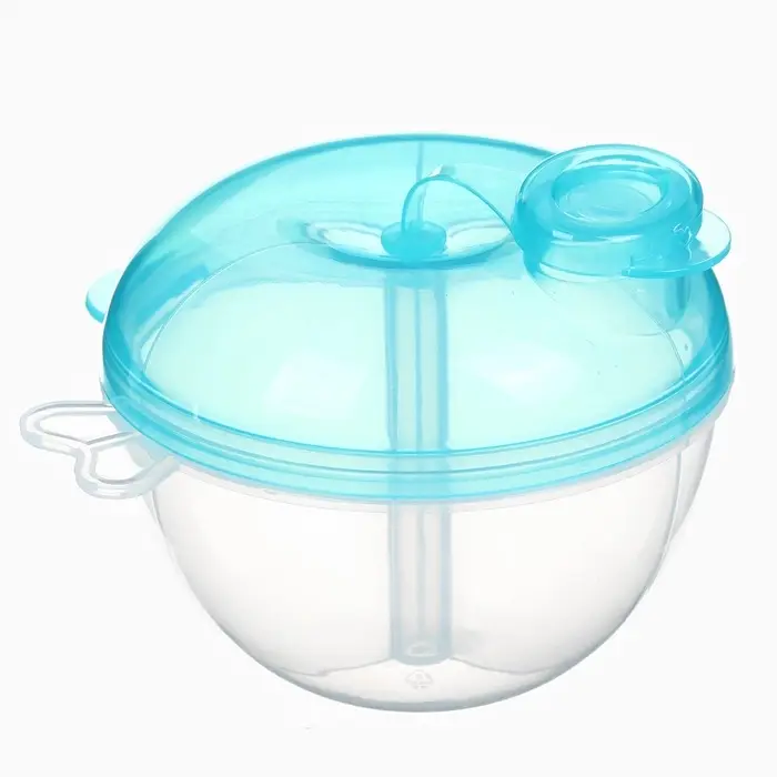 Контейнер для хранения детского питания, 3 секции по 60 мл., 9.5&times;8.5 см, 180 мл., голубой