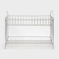 Сушилка для посуды универсальная, разборная, с поддоном, цвет хром 39,5*24*29,5см Сушилка для посуды универсальная, разборная, с поддоном, цвет хром 39,5*24*29,5см