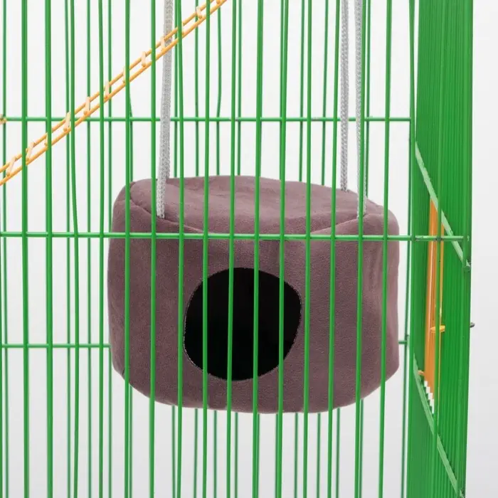 Подвесной дом для грызунов, 15&times;10 см, круглый, мебельная ткань, флис, цвет МИКС