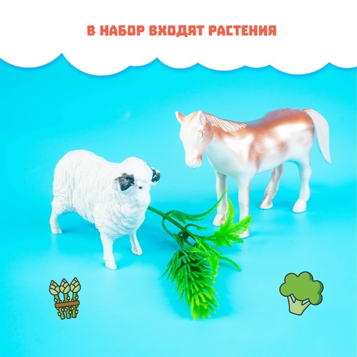 Набор фигурок животных «Домашние животные», 6 штук, с аксессуарами Набор фигурок животных «Домашние животные», 6 штук, с аксессуарами