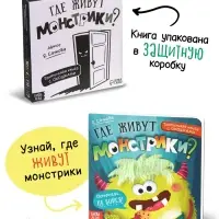Тактильная книга с окошками &laquo;Где живут монстрики?&raquo;