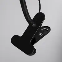 Лампа настольная RISALUX &laquo;Офисный чёрный&raquo;, светодиодная, на прищепке, от USB, 11&times;7.5&times;60.5 см