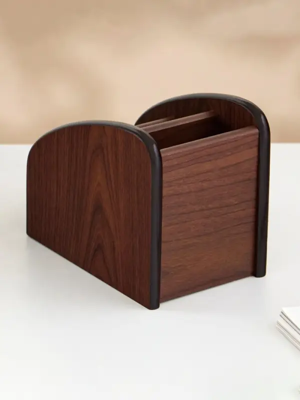 Органайзер 3 секции, серия Орех с кантом темным, 10&times;15.5 см