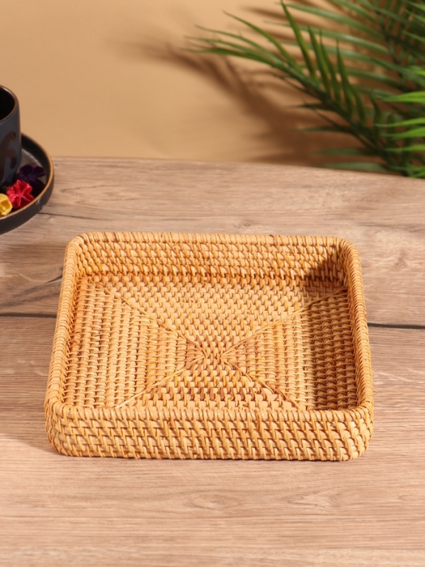 Поднос, 21х21х4 см, ротанг Поднос, 21х21х4 см, ротанг