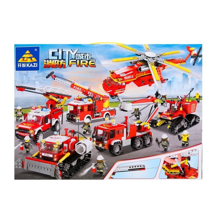 Конструктор пожарные «Спасательная машина», стреляет водой, 265 деталей Конструктор пожарные «Спасательная машина», стреляет водой, 265 деталей