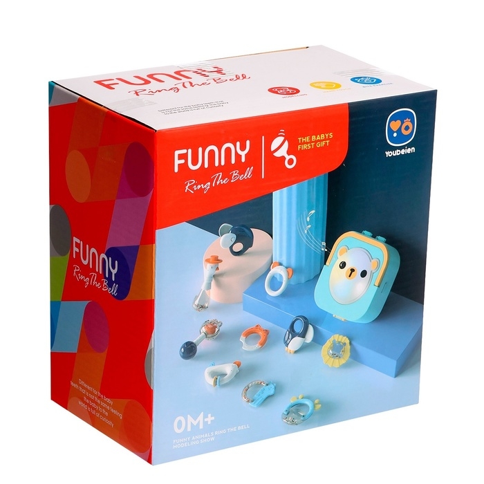 Набор погремушек с прорезывателями «Мишутка», в музыкальном кейсе, 6 шт. Набор погремушек с прорезывателями «Мишутка», в музыкальном кейсе, 6 шт.