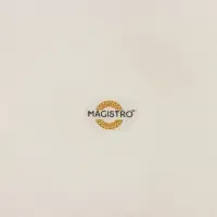 Блюдо фарфоровое сервировочное с бортиком Magistro Poursephona, d=20 см, бежевый
