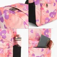 Рюкзак школьный на молнии, с карманами, с рисунком, размер 30&times;13&times;42 см, розовый