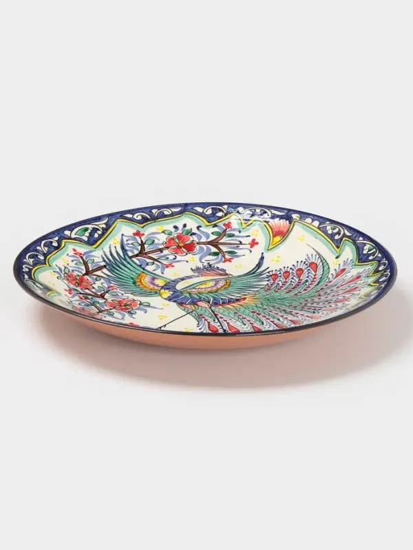 Ляган узбекский Риштанская Керамика &laquo;Жар-птица&raquo;, d=41 см, разноцветный
