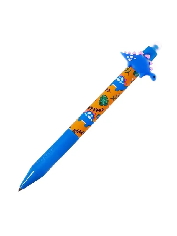 Стираемая ручка Yalong &laquo;Дино&raquo;, гелевая, автоматическая, синий стержень, узел 0.5 мм, МИКС