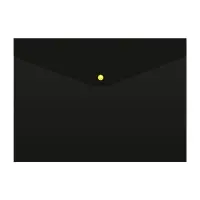 Папка-конверт на кнопке А4, 180 мкм, Calligrata No Secret, непрозрачная, черная, микс цветные кнопки