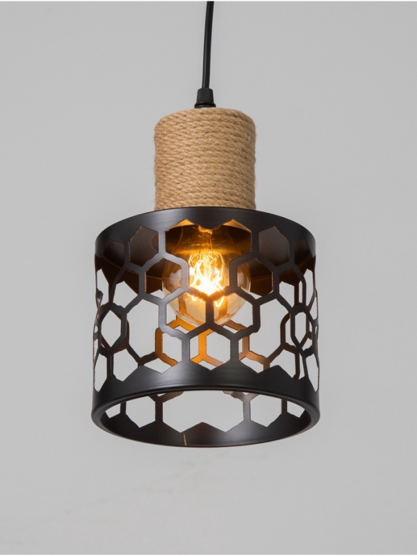 Светильник Светильник "Соты" 1х40Вт Е27 черный 15х15х21см