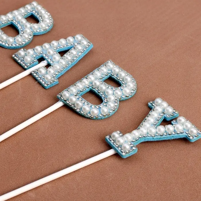 Топпер для торта «Малыш», в наборе 4 штуки, голубой Топпер для торта «Малыш», в наборе 4 штуки, голубой