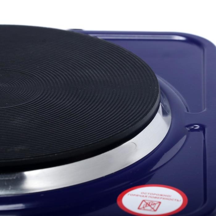 Плитка электрическая HOMESTAR HS-1102, 1000 Вт, 1 конфорка, цвет  Плитка электрическая HOMESTAR HS-1102, 1000 Вт, 1 конфорка, цвет "сапфир"