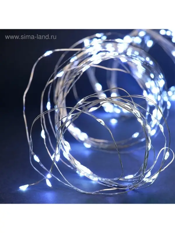 Гирлянда &laquo;Занавес&raquo; 2.8&times;3 м, роса на крючках, с пультом, IP20, серебристая нить, 300 LED, свечение белое, 8 режимов, USB