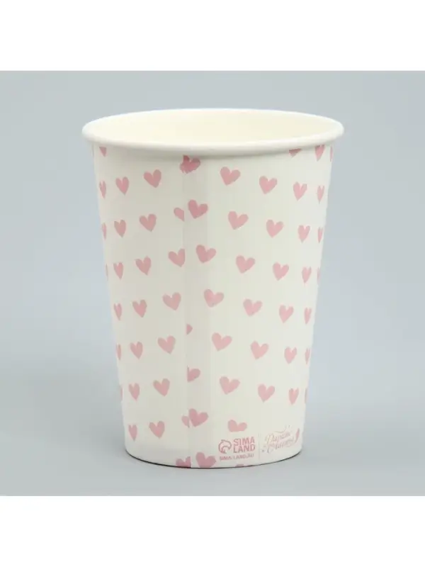 Стакан для цветов влагостойкий &laquo;Сердца&raquo;, 400 мл