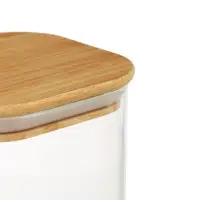 VETTA ЭКО Вуд Банка для хранения 1300мл, 18,5х10х10см, стекло, бамбук