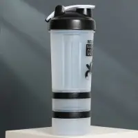 Шейкер пластиковый «Лень», 500 мл, два отсека