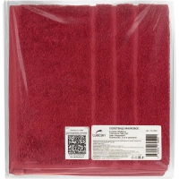 Полотенце махровое Luscan/бордюр 500г/м2, 50х90, бордо, 2 шт/уп