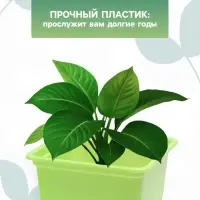 Горшок для рассады, 500 мл, 9&times;9&times;10 см, салатовый