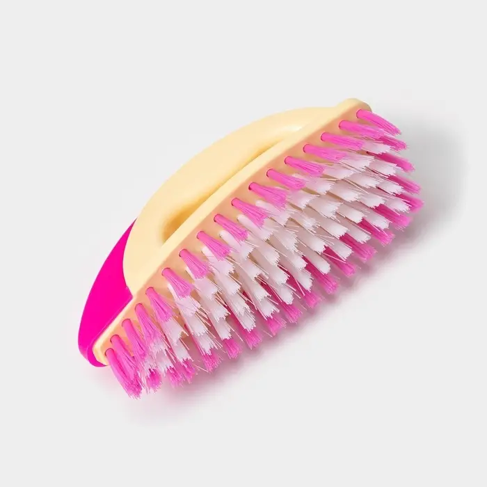 Щётка утюжок для уборки Доляна, с ручкой, пластик, хозяйственная, 17&times;6&times;8.5 см, МИКС