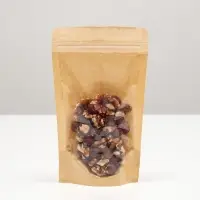 Пакет Zip-lock Крафт с прозрачной стенкой 12&times;20 + 4 см
