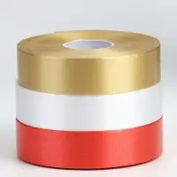 Лента для декора и подарков, МИКС белый, золотой, красный, 2 см &times; 45 м&plusmn;5%