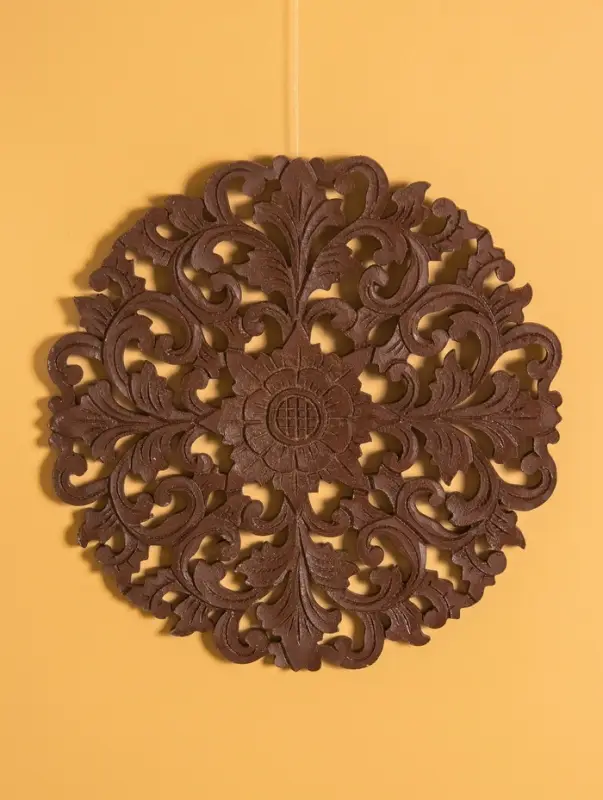 Панно  Панно "Цветочный орнамент" МДФ, 30х30х1 см, коричневый