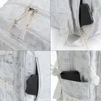 Рюкзак школьный на молнии, с карманами, с принтом, размер 29&times;11&times;40 см, белый