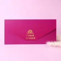 Конверт для денег, софт тач, 19 х 9 см «Самой лучшей», Принцессы