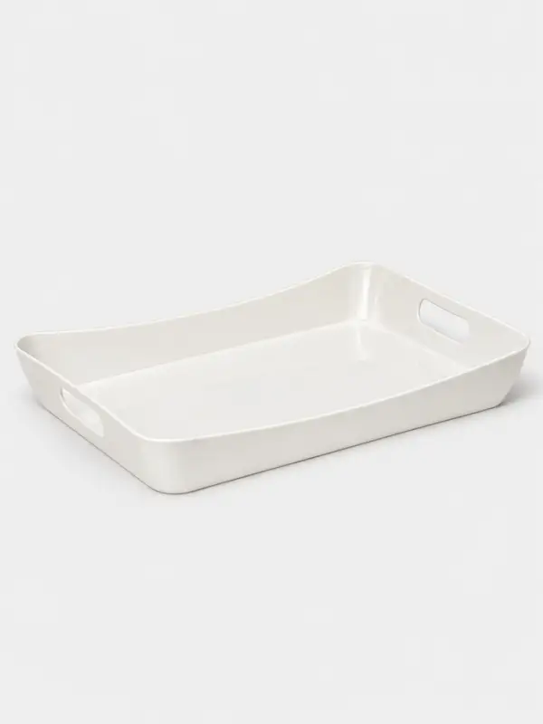 Поднос с ручками BEROSSI &laquo;Рондо&raquo;, пластик, 42.2&times;28.2&times;5.2 см, белый