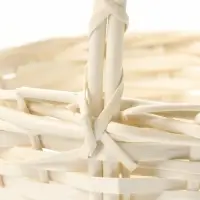 Корзина плетёная для хранения Matu, с ручкой, лоза, белая, набор 3 шт.