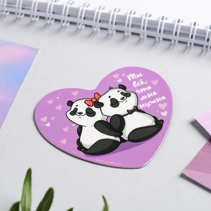 Магнит на холодильник «Панды», 7 х 6 см